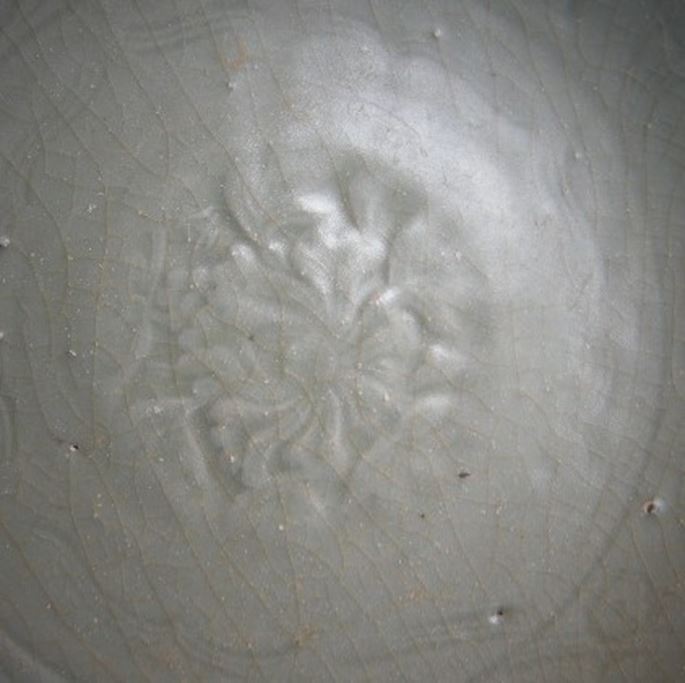 Dish ceramic celadon molded and incised | MasterArt